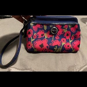Coach floral wristlet